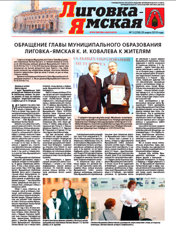 Выпуск № 3 (238) от 20 марта 2019 года