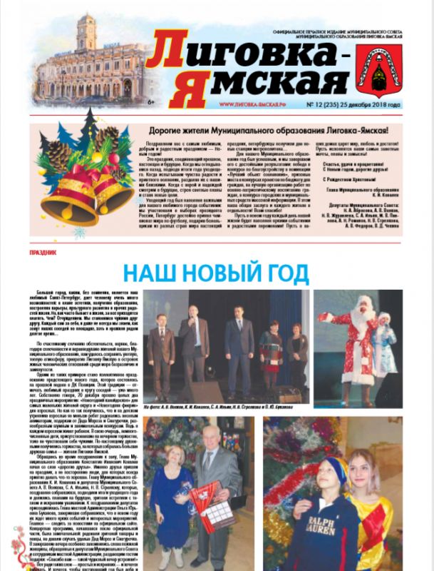 Выпуск № 12 (235) от 25 декабря 2018 года